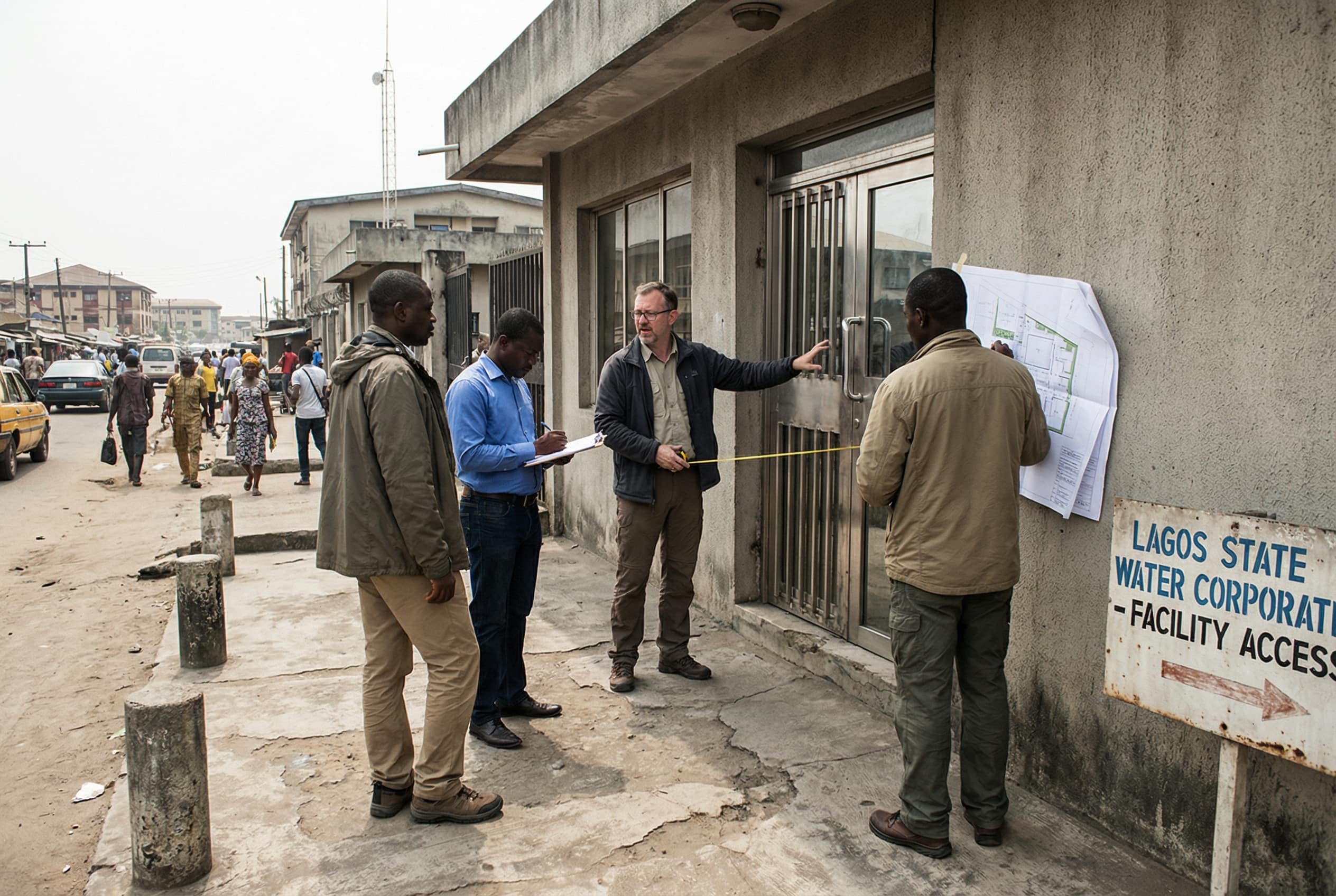 Facility assessment and advisory review outside a sensitive site