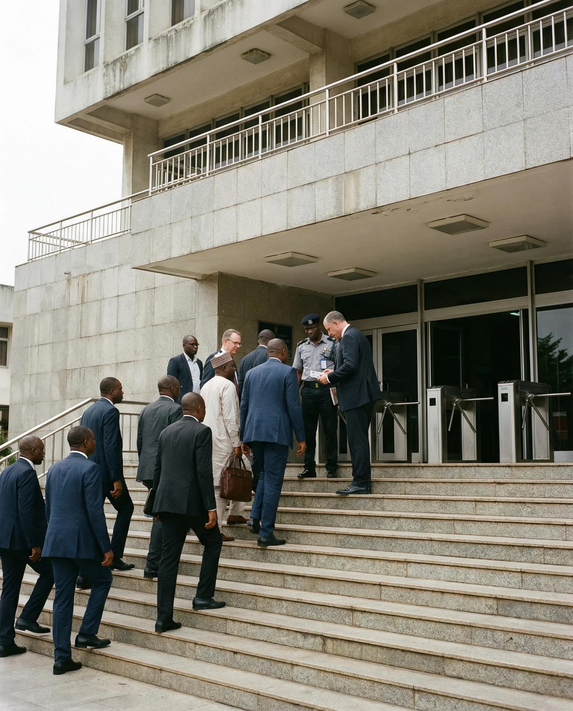 Security advisory personnel in a government briefing environment